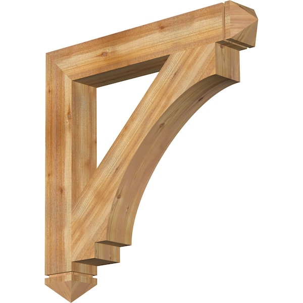 Ekena Millwork Imperial Arts & Crafts Rough Sawn Bracket, Western Red Cedar, 6"W x 42"D x 42"H BKT06X42X42IMP03RWR - main